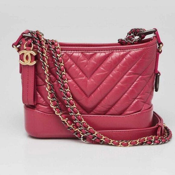 Chanel Pink Quilted Leather Small Gabrielle Hobo Bag - Picture 1 of 10